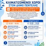 Κλιματιζόμενοι Χώροι στον Δήμο Πεντέλης